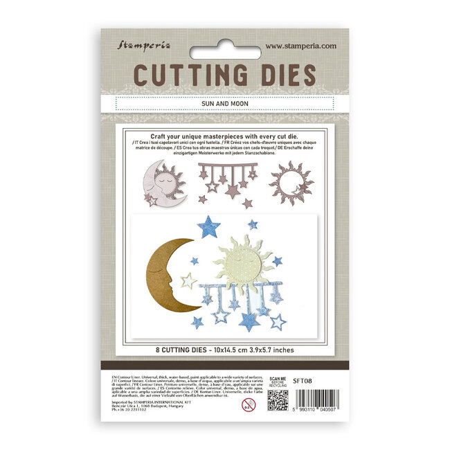 Stamperia Cutting Dies A6 - Sun and moon