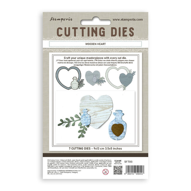 Stamperia Cutting Dies A6 - Wooden heart