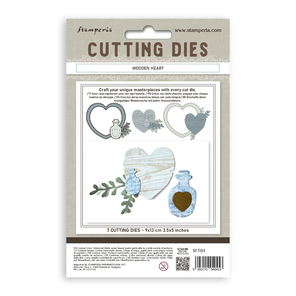 Stamperia Cutting Dies A6 - Wooden heart