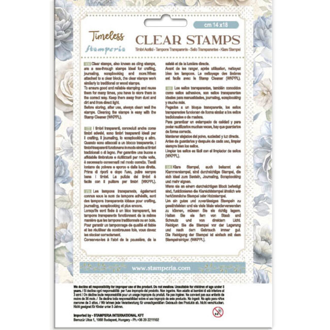 Stamperia Acrylic stamp cm 14x18 - Timeless backgrounds