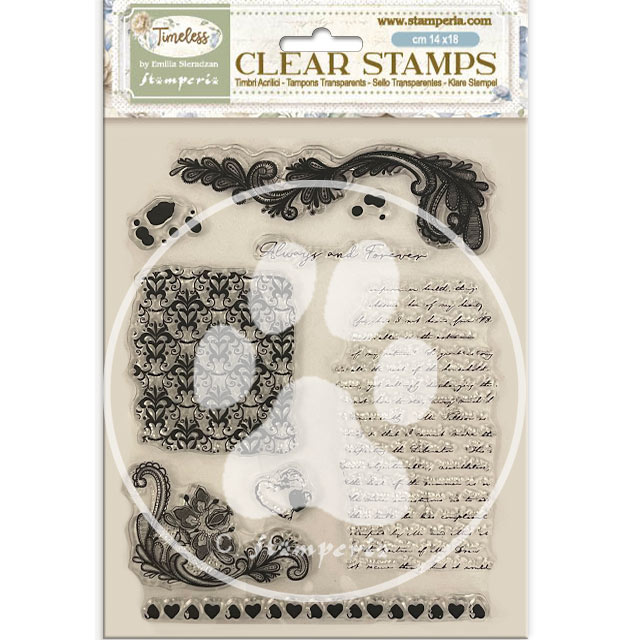 Stamperia Acrylic stamp cm 14x18 - Timeless backgrounds