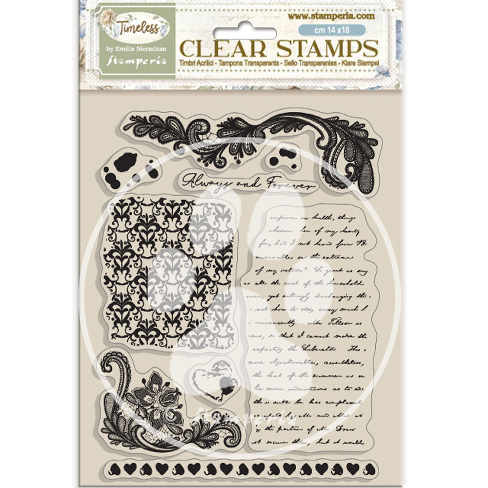 Stamperia Acrylic stamp cm 14x18 - Timeless backgrounds
