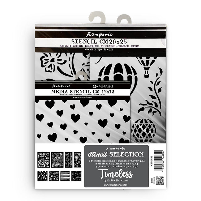 Stamperia Assortment stencils Timeless 8 pcs