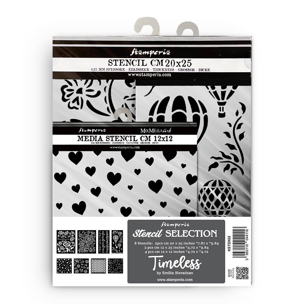 Stamperia Assortment stencils Timeless 8 pcs