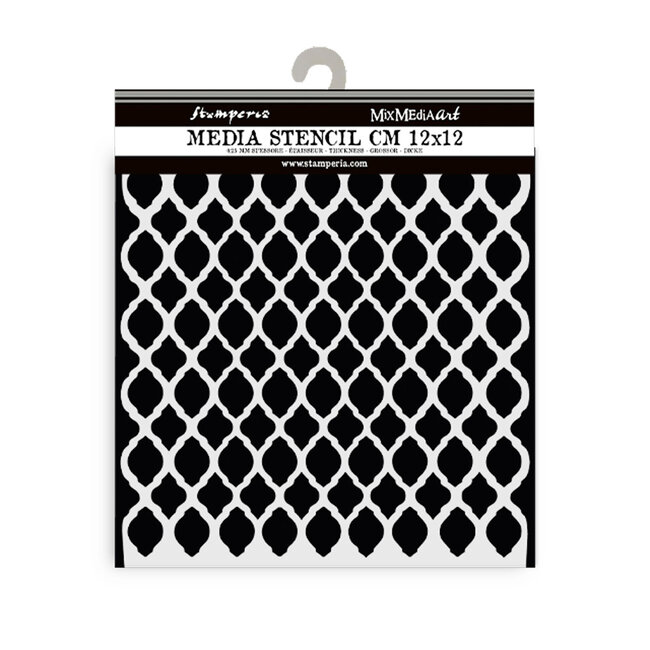 Stamperia Thick stencil cm 12X12 - Timeless net texture