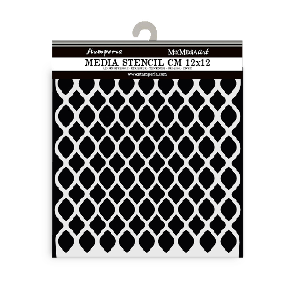 Stamperia Thick stencil cm 12X12 - Timeless net texture