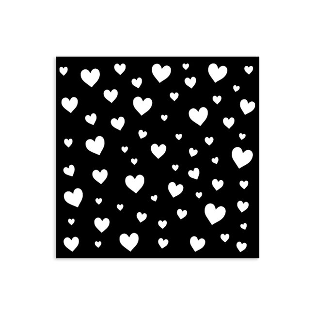 Stamperia Thick stencil cm 12X12 - Timeless hearts