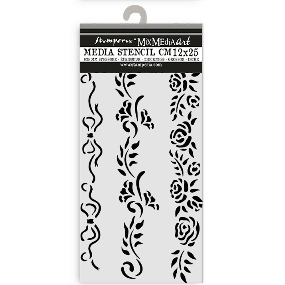 Stamperia Thick stencil cm 12X25 - Timeless 3 borders