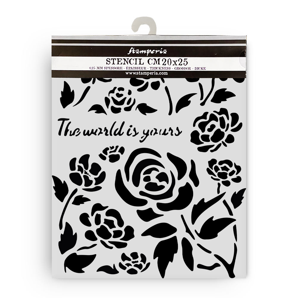 Stamperia Thick stencil cm 20X25 - Timeless roses