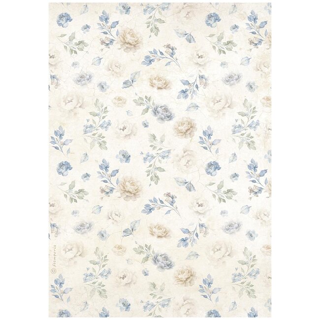 Stamperia A4 Rice paper packed - Timeless small flowers pattern