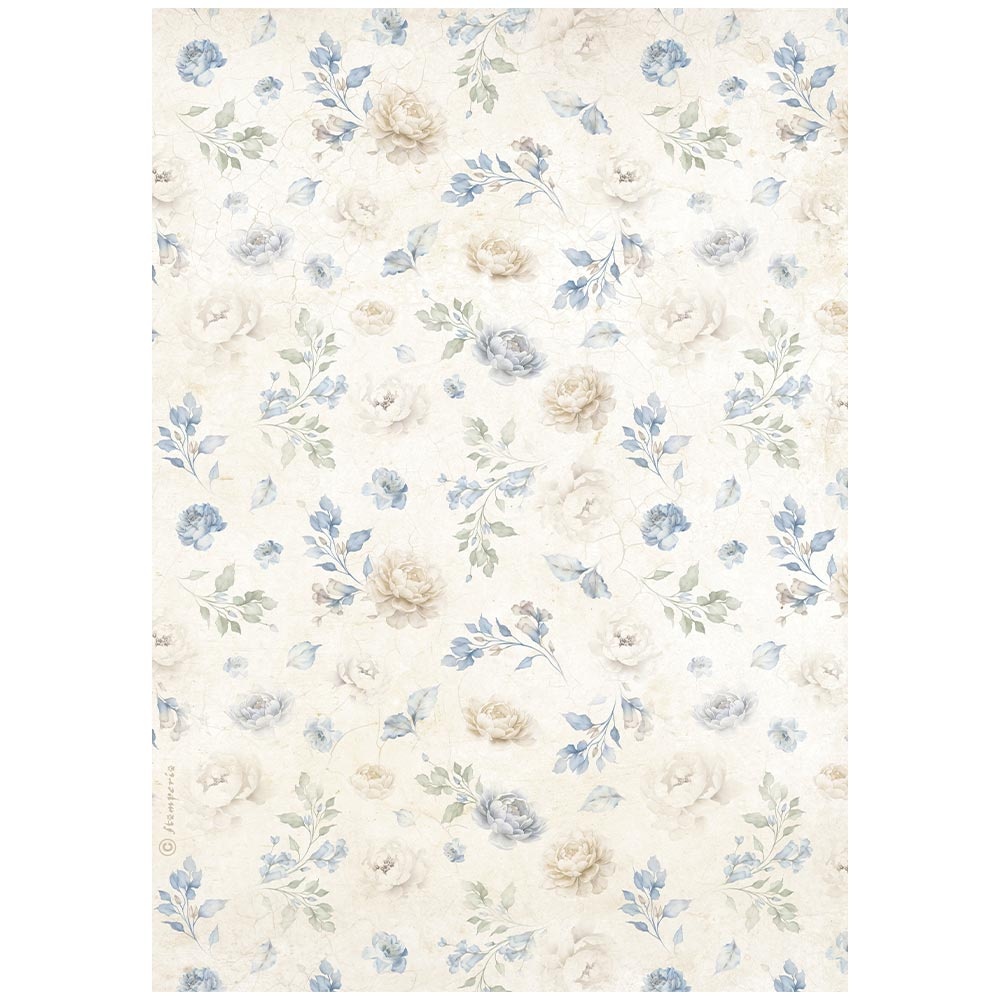 Stamperia A4 Rice paper packed - Timeless small flowers pattern