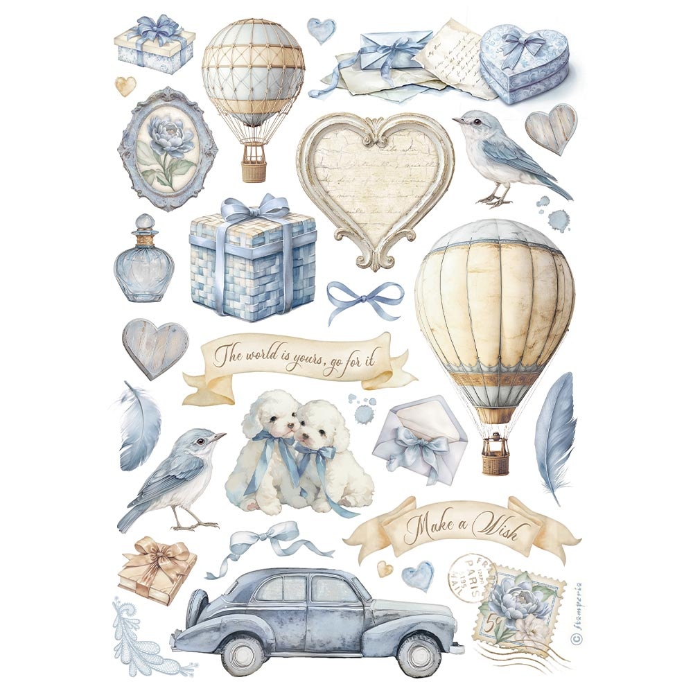 Stamperia A4 Rice paper packed - Timeless mixed elements