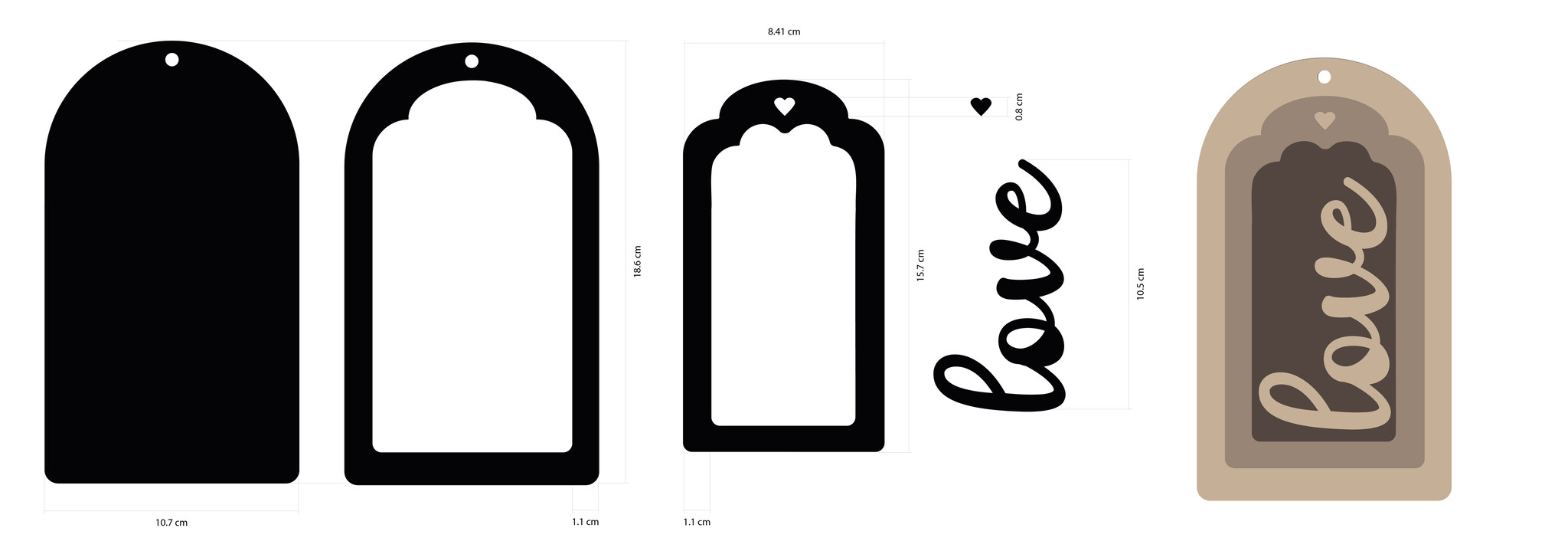 Stamperia Crafty shapes: Timeless tag