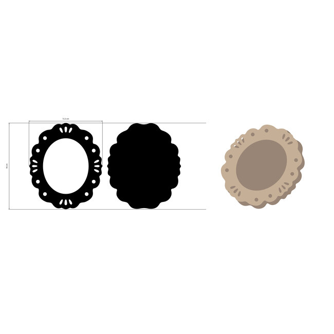 Stamperia Crafty shapes: Timeless frame