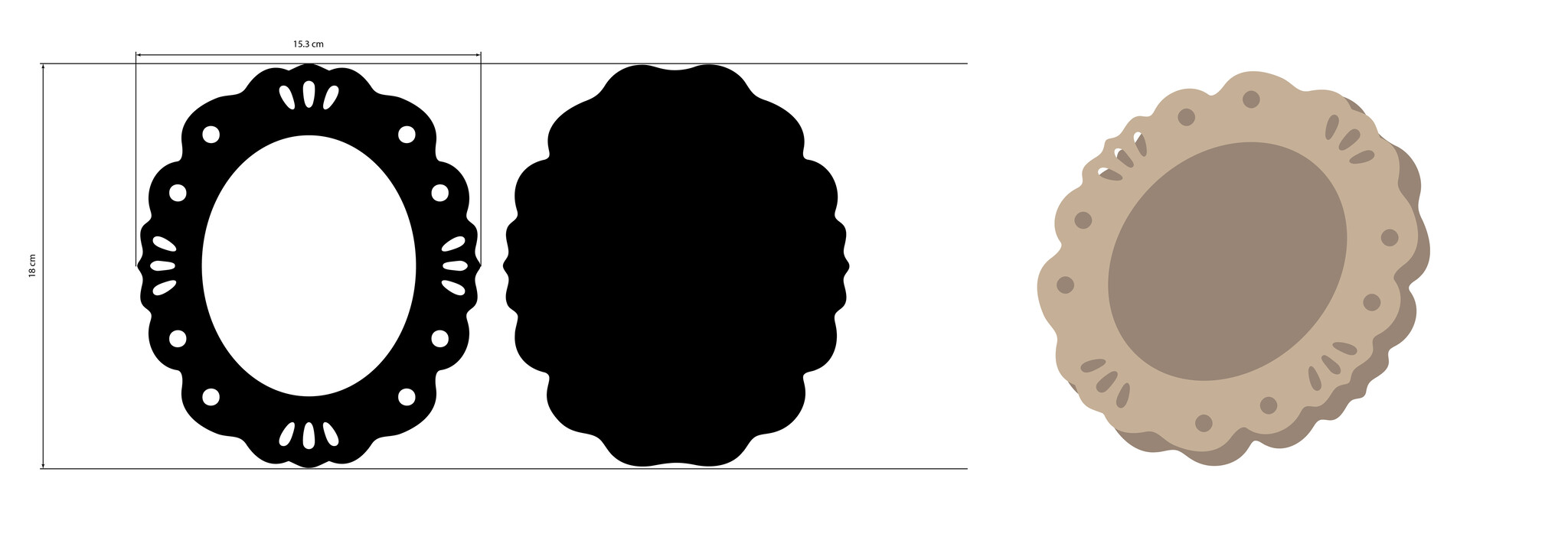 Stamperia Crafty shapes: Timeless frame