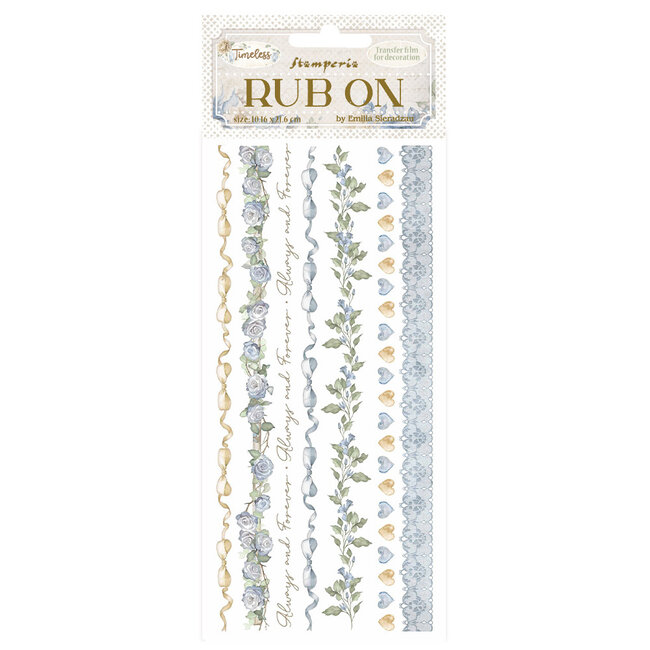 Stamperia Rub-on cm 10,16x21,6 - Timeless stripes