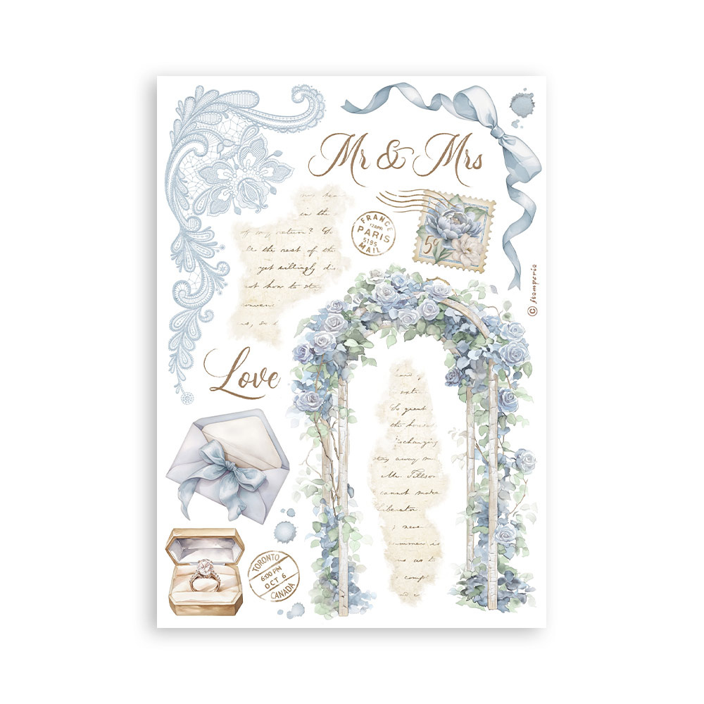 Stamperia Washi pad 8 sheets A5 - Timeless