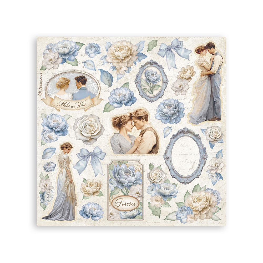 Stamperia Stickers mm 165x165  4 sheets - Timeless
