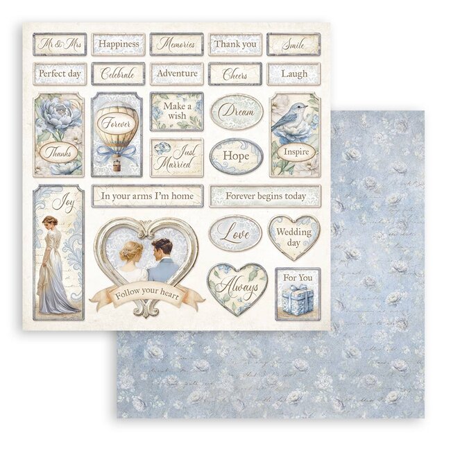 Stamperia Papierblok 30,5x30,5 cm - 10 vellen - Timeless