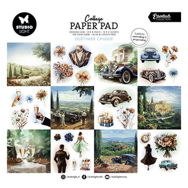 Studio Light SL Collage Paper Pad Oldtimer Chique Essentials nr.377