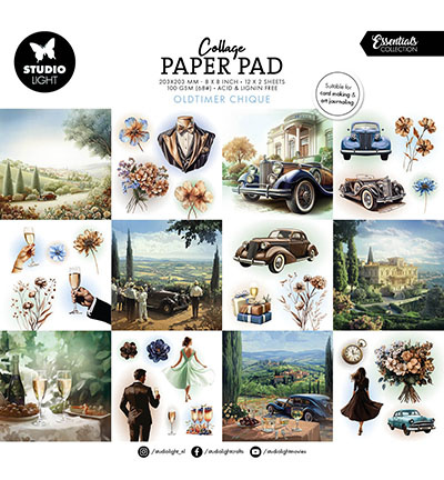 Studio Light SL Collage Paper Pad Oldtimer Chique Essentials nr.377