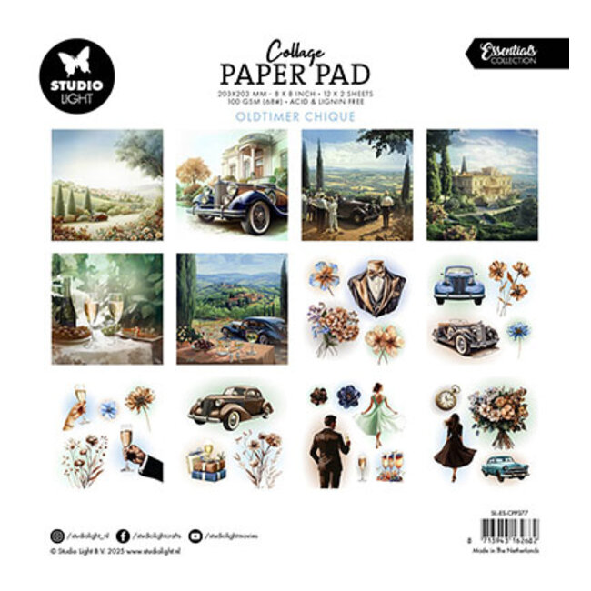 Studio Light SL Collage Paper Pad Oldtimer Chique Essentials nr.377