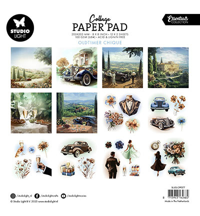 Studio Light SL Collage Paper Pad Oldtimer Chique Essentials nr.377