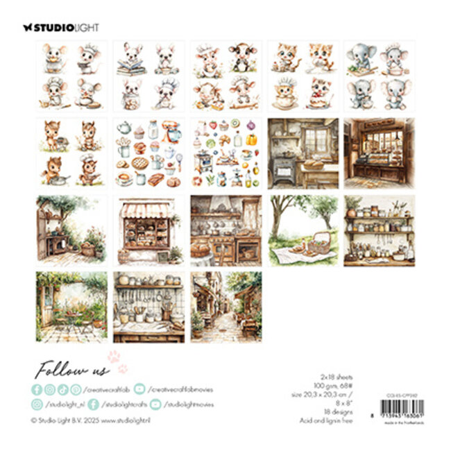 Studio Light CCL Collage Paper Pad Sweet as pie Essentials nr.382