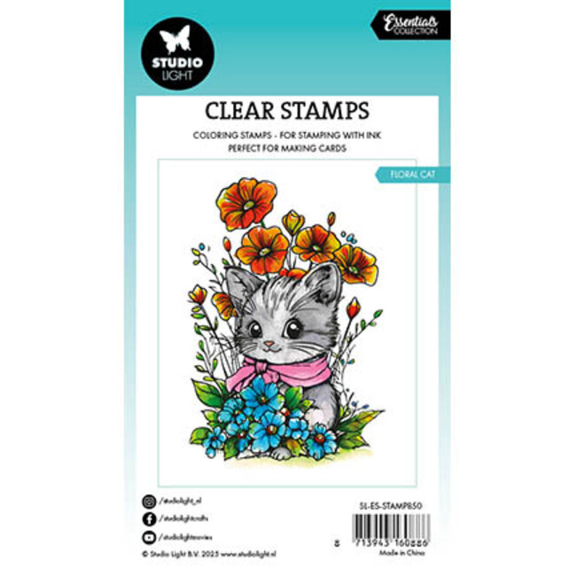 Studio Light SL Clear Stamp Floral cat Essentials nr.850