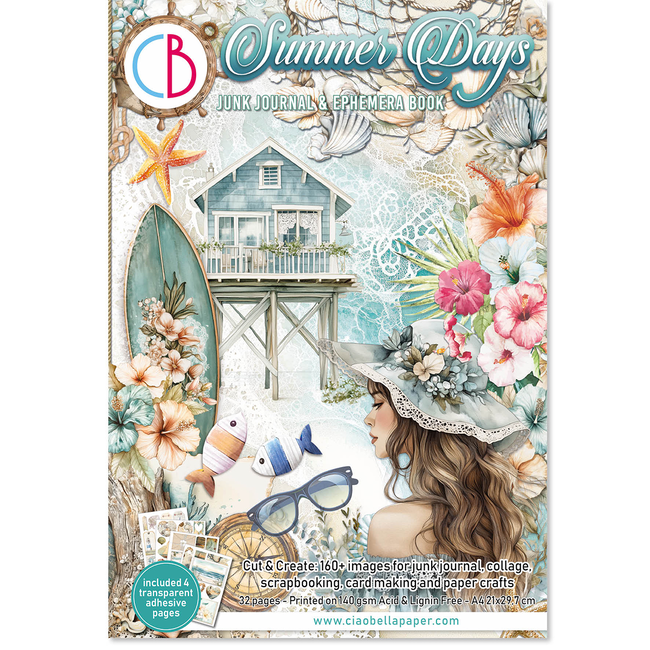Ciao Bella SUMMER DAYS A4 - Junk journal ephemera book-Ciao Bella