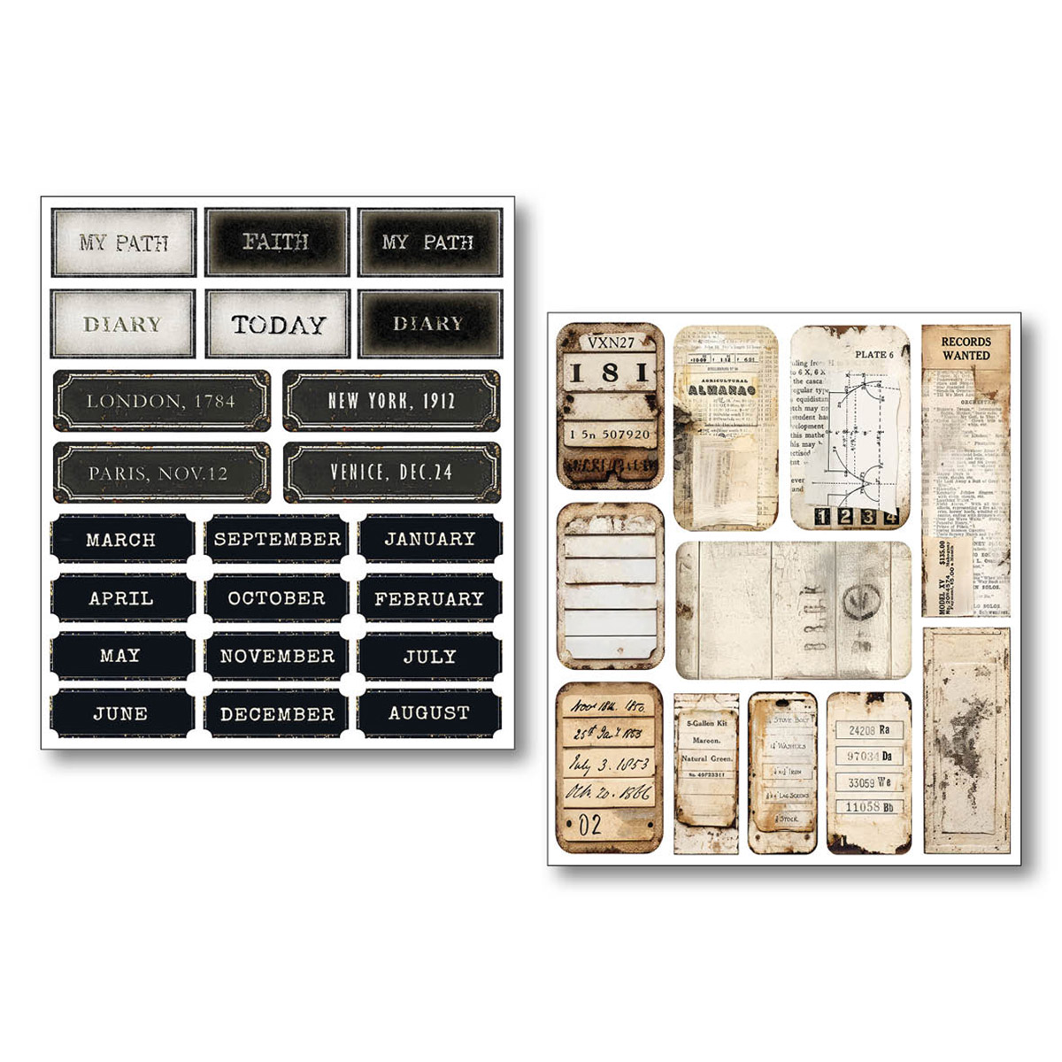 Ciao Bella STICKER SET 10/PKG LITTLE WORDS