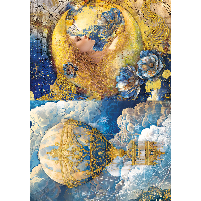 Ciao Bella RICE PAPER A5 MIXED 8/PKG CELESTIAL