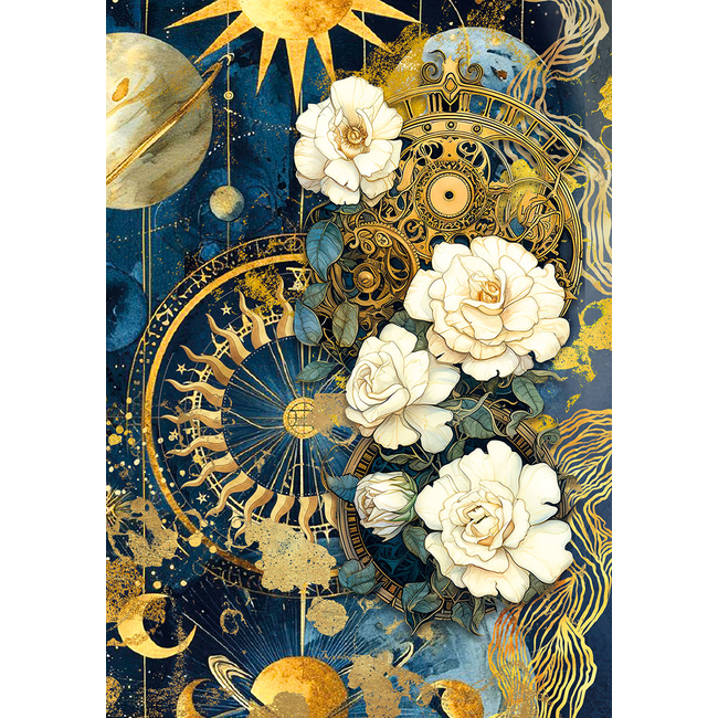 Ciao Bella RICE PAPER A5 MIXED 8/PKG CELESTIAL