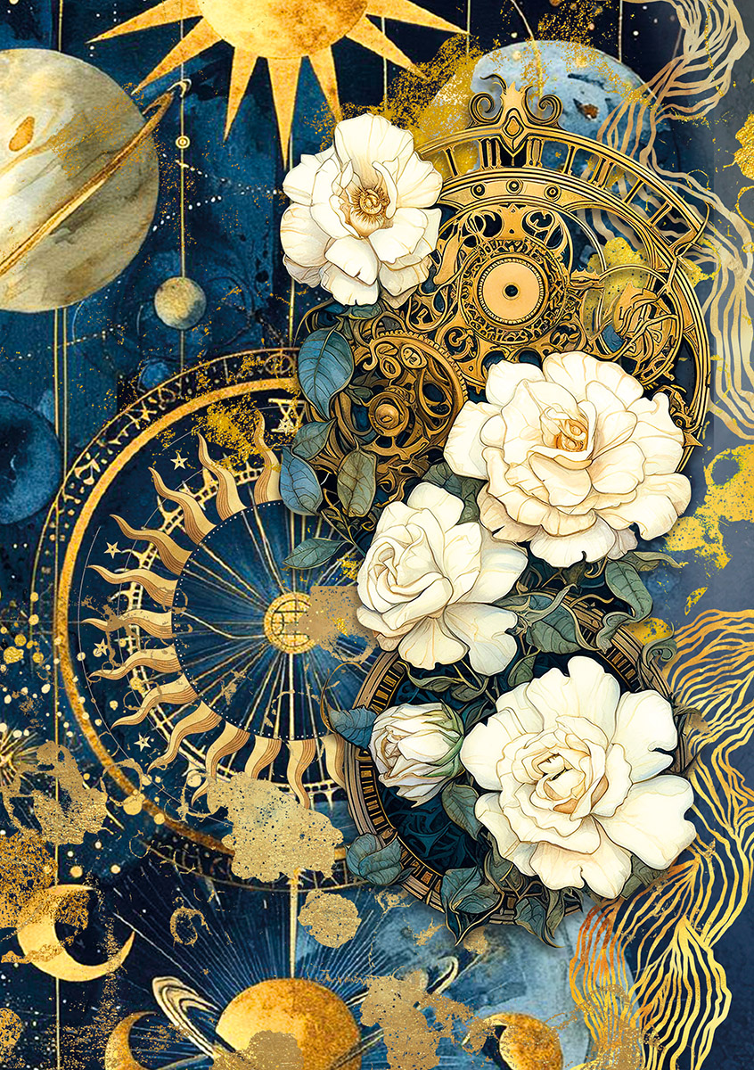 Ciao Bella RICE PAPER A5 MIXED 8/PKG CELESTIAL