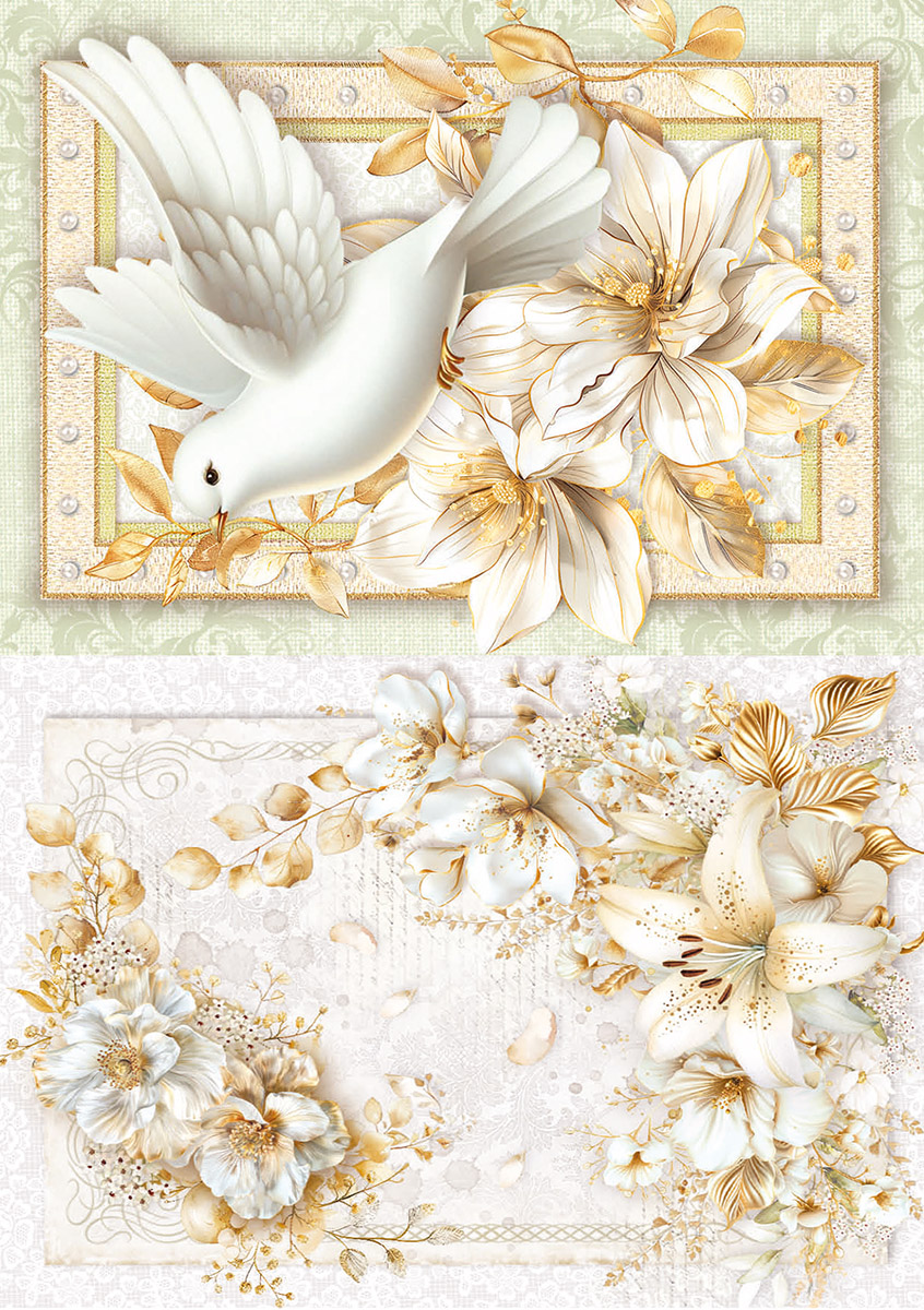 Ciao Bella RICE PAPER A5 MIXED 8/PKG BLESSING DAY