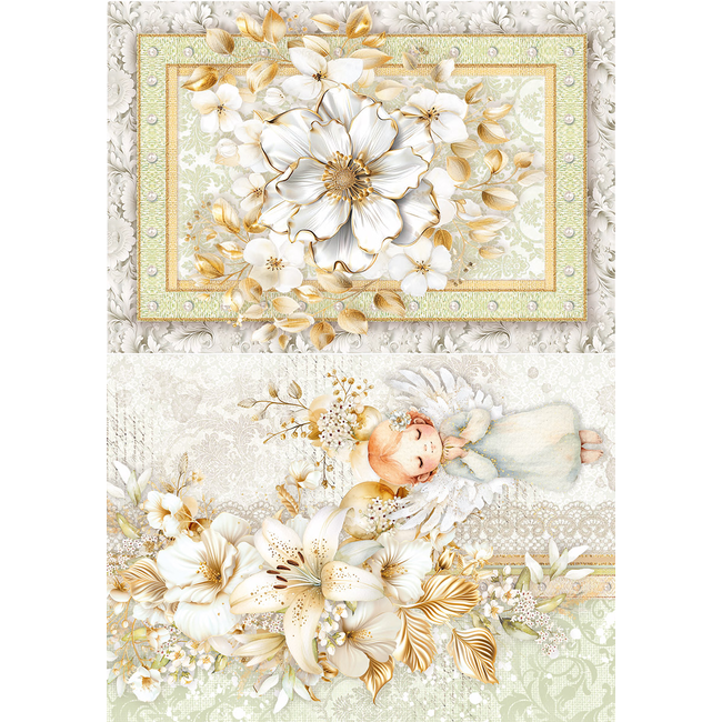 Ciao Bella RICE PAPER A5 MIXED 8/PKG BLESSING DAY