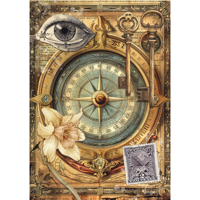 Ciao Bella RICE PAPER A5 MIXED 8/PKG CABINET OF CURIOSITIES