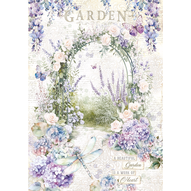 Ciao Bella RICE PAPER A5 MIXED 8/PKG SECRET GARDEN