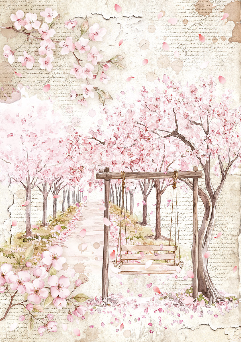 Ciao Bella RICE PAPER A5 MIXED 8/PKG SECRET GARDEN