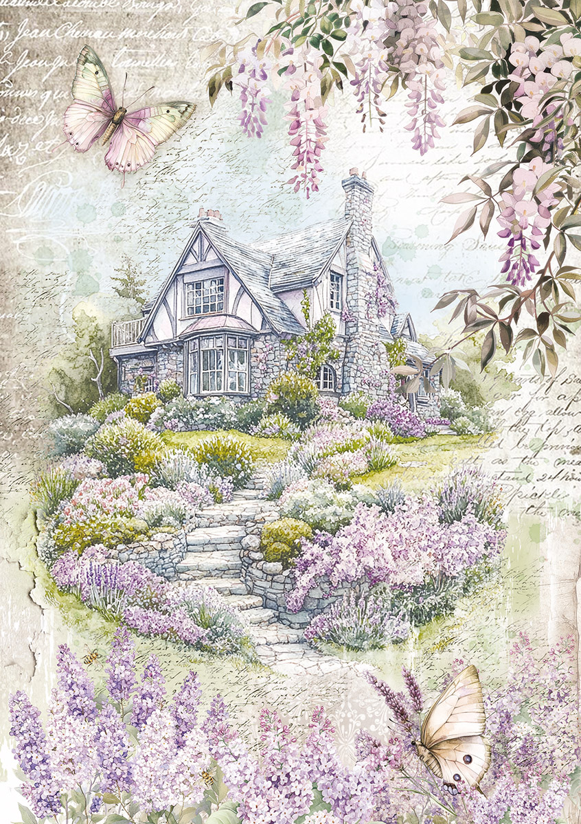 Ciao Bella RICE PAPER A5 MIXED 8/PKG SECRET GARDEN