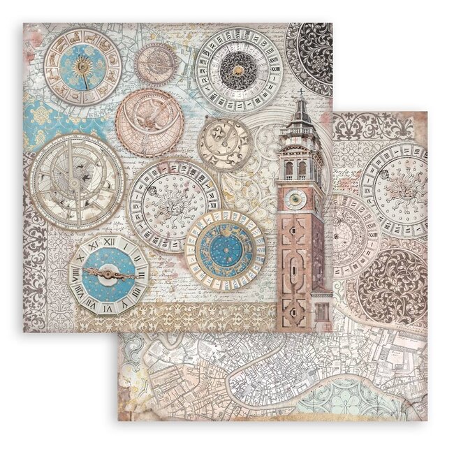 Stamperia Papierblok 20,3x20,3 cm - 10 vellen - Venice City of Art