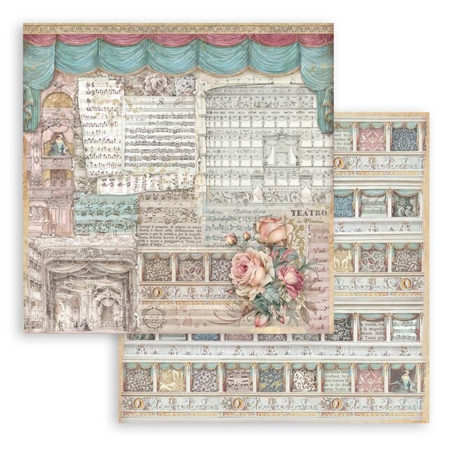 Stamperia Papierblok 20,3x20,3 cm - 10 vellen - Venice City of Art