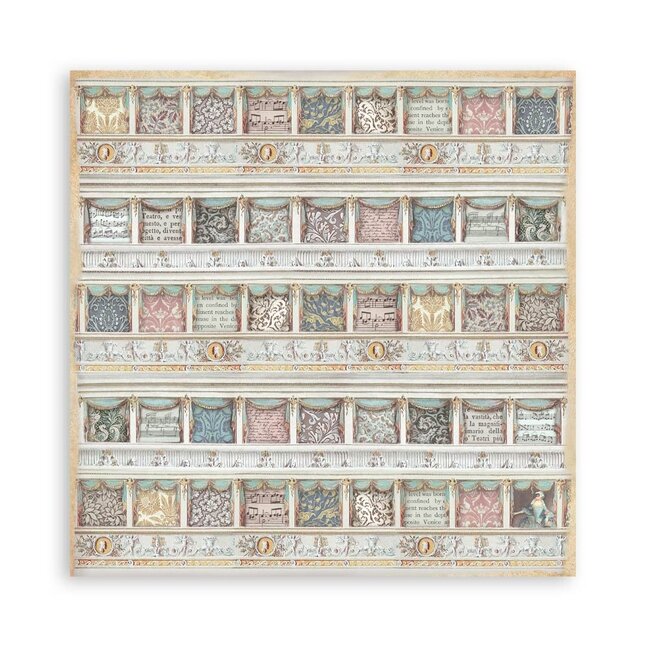 Stamperia Papierblok 20,3x20,3 cm - 22 vellen - Single Face Venice City of Art