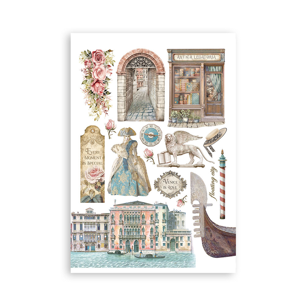 Stamperia Washi pad 8 sheets A5 - Venice City of Art