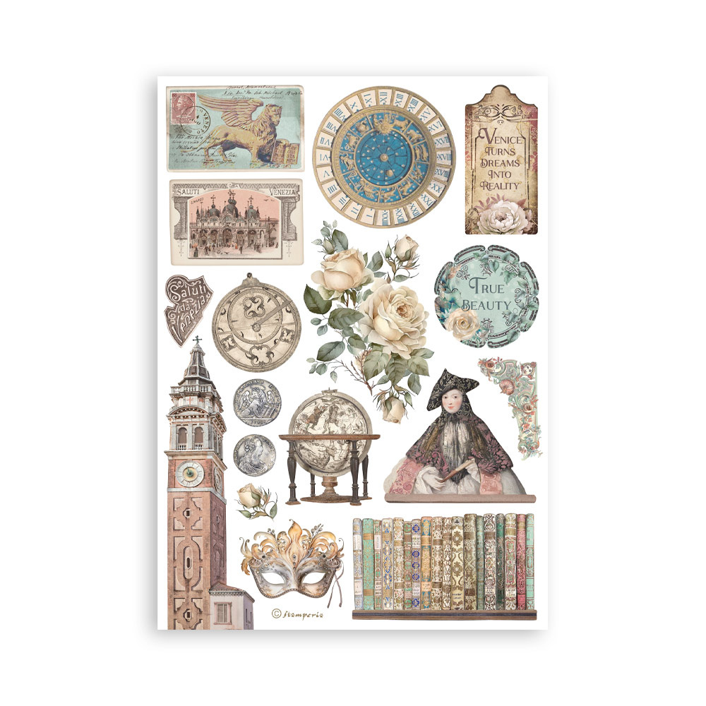 Stamperia Washi pad 8 sheets A5 - Venice City of Art