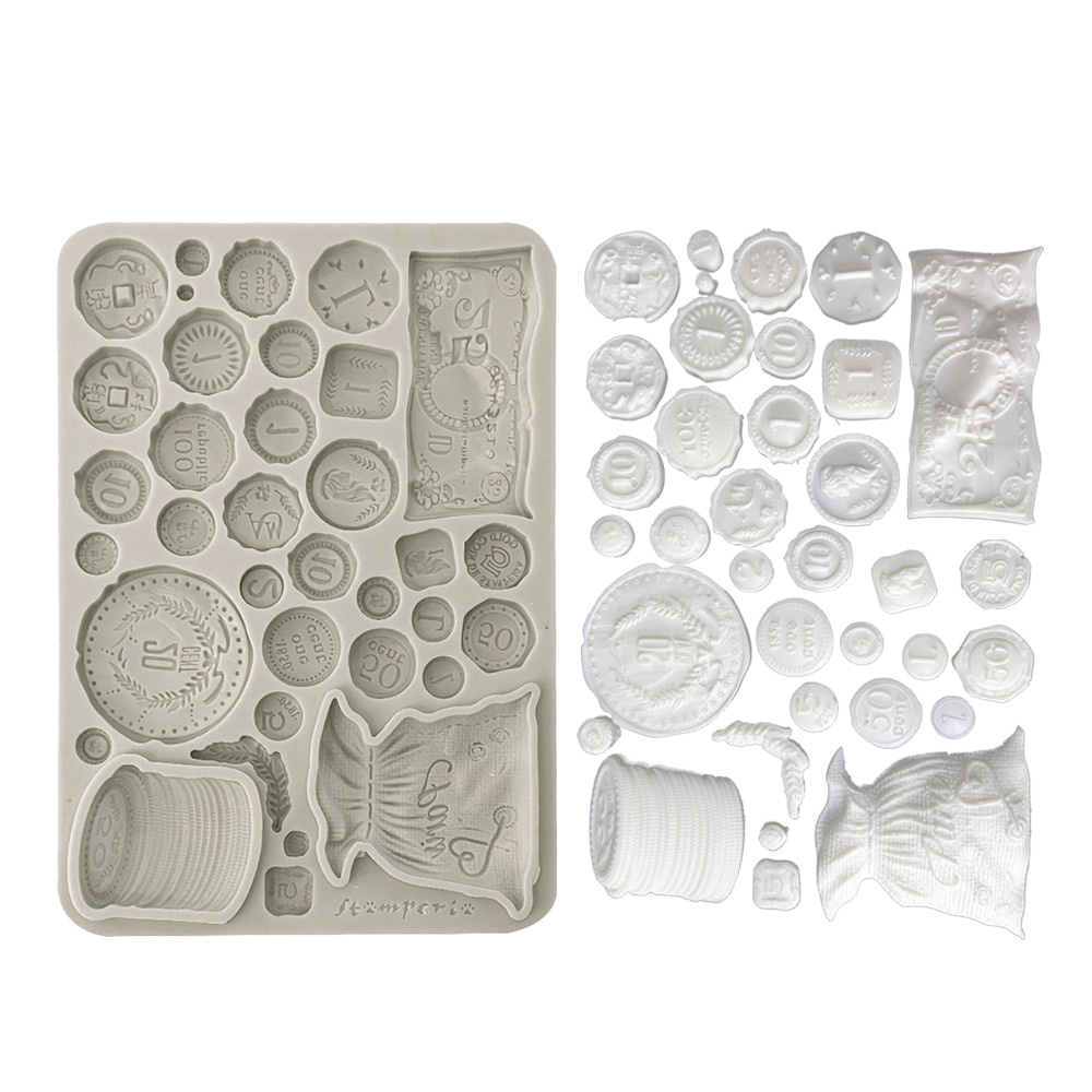 Stamperia Silicon mould A5 - Venice City of Art old coins