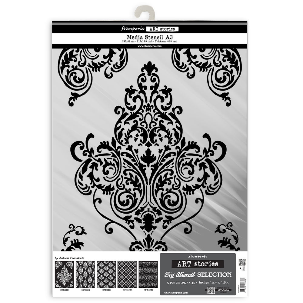 Stamperia Big Stencil Selection 5 pcs