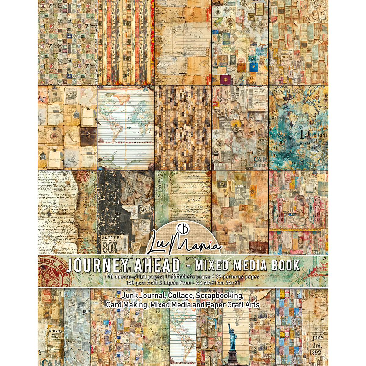 Ciao Bella MIXED MEDIA BOOK JOURNEY AHEAD A4 MAXI