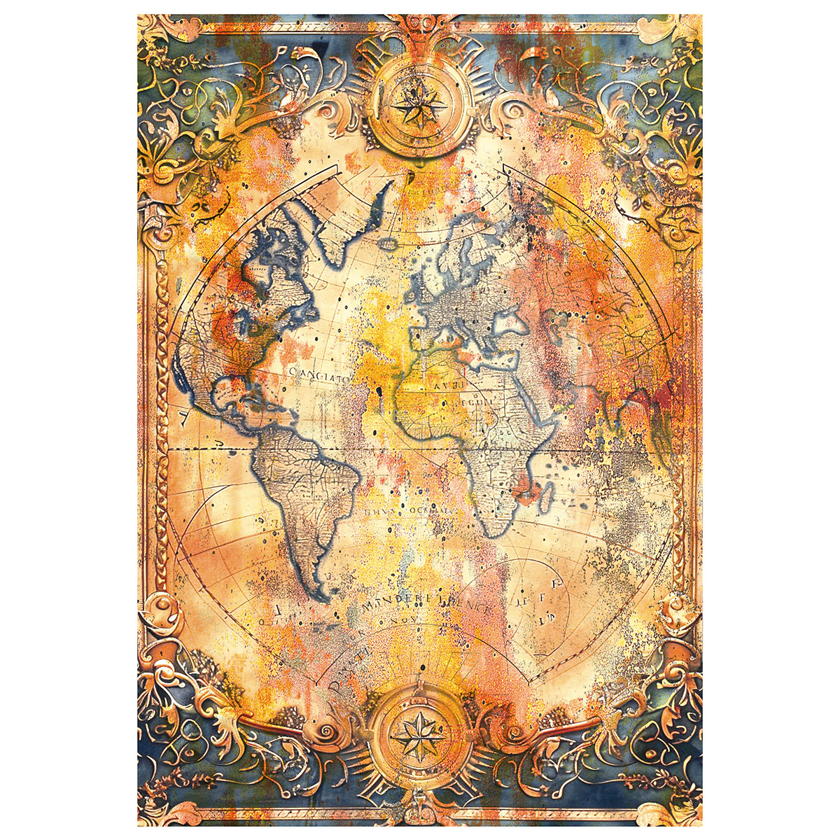 Ciao Bella MIXED MEDIA RICE PAPER A4 SET 4/PKG PAST TIME