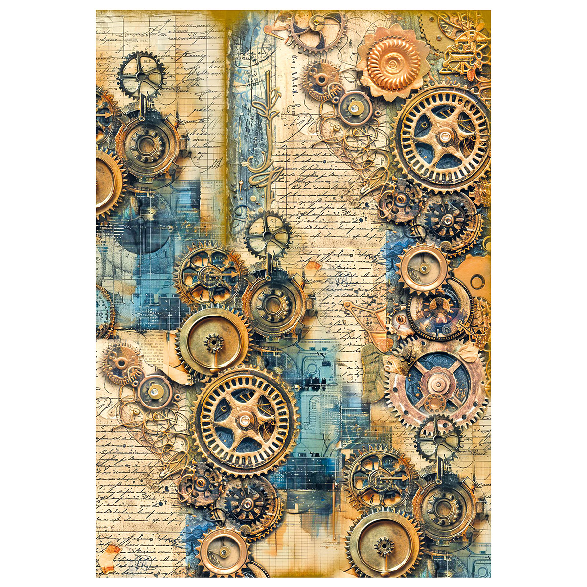 Ciao Bella MIXED MEDIA RICE PAPER A4 SET 4/PKG PAST TIME